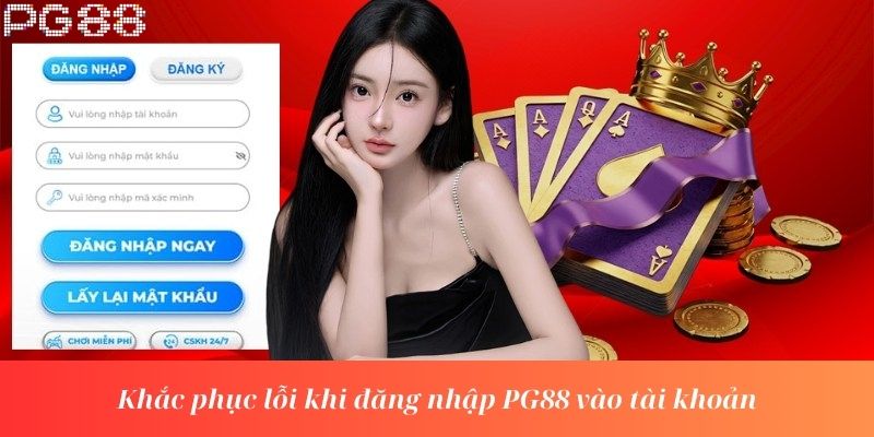 Khắc phục lỗi khi đăng nhập PG88 vào tài khoản